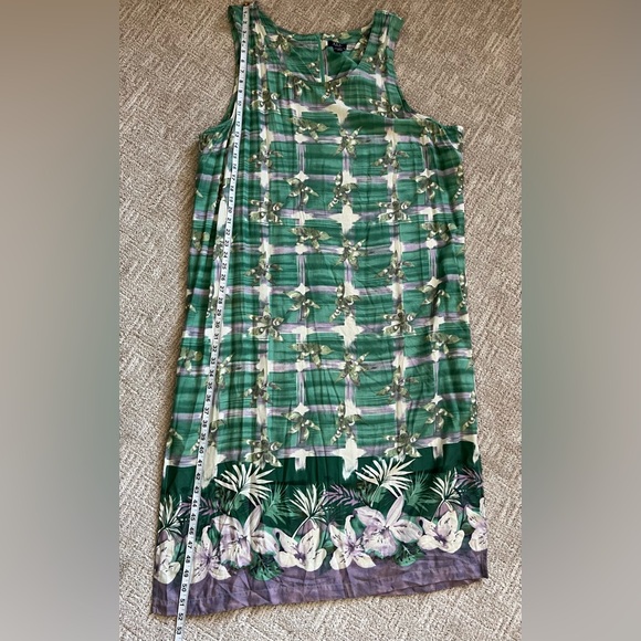 D.P.S. Womens Hawiian Lightweight Split Hem Maxi Dress Green Purple Size 2X - Picture 4 of 8